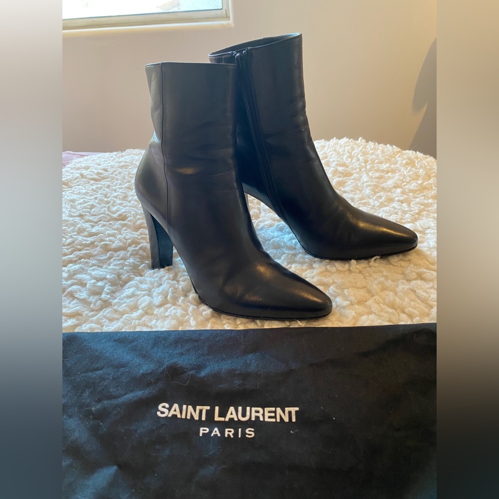Saint Laurent Black Ankle boots almond shape